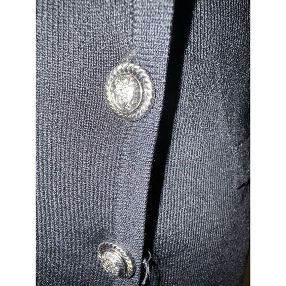Vintage Adamo Black Silk Button Down Sweater Sz S - Picture 6 of 6